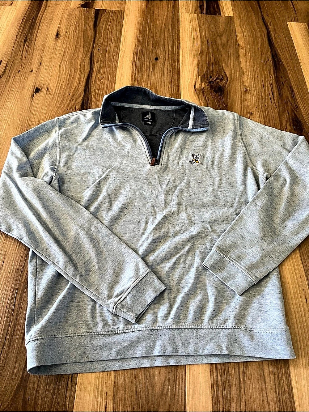 Johnnie O Quarter Zip Pullover Sweater Golf performance Medium Blue Embroidered